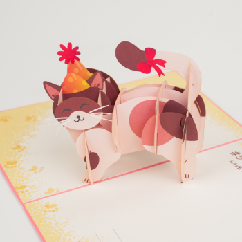 Greeting Cards 3D Pop Up Cat 3D Card Colorful Luxury Good Price Offset Printing Customized Made In Vietnam 4