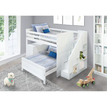 Bunk Bed Adult Twin Over Full Bed Wooden Hardwood For 2-3 People Modern For Sale Kids Bedroom Sets From Vietnam Manufacturer 3