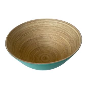 Highly Durable Household Wooden Dough Woven Wood Bamboo Bowls Co- Friendly Bamboo Wooden Salad Bowl With Spoon For Salad  2