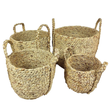 Hot Room Decorative Items Set of 4 Round Hyacinth Baskets Set of 4 Round Hyacinth Baskets from Vietnam Manufacturer 6