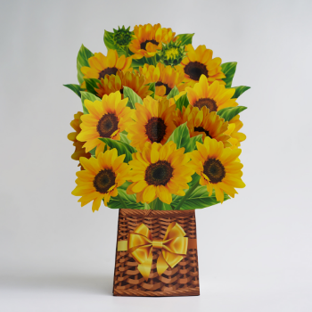 Sunflower Bouquet Card 3D Custom Oem Odm Colorful Pop Up Luxury Item Good Quality Customized Made In Vietnam 4