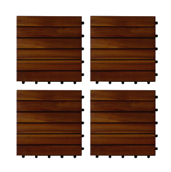 Hardwood Deck Tiles 6 Slats Factory Price Customization Solid Wood Decking And Flooring In Carton Box Made In Vietnam 2