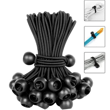 Ball Bungee Colorful High Quality OEM ODM Polyester DTY PP PE Rubber Household Striped Bungee Rope KYUNGJIN Vietnam Manufacturer 3