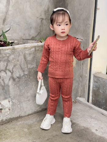 Kids Clothes Girls Factory Price 100% Wool Woolen Set Casual Each One In Opp Bag From Vietnam Manufacturer 7