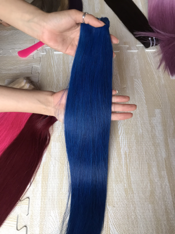 Hand Tied Wefts Hair Extensions Factory Price 100% Human Hair Virgin Remy Hair Genius Weft Machine Double Weft 7