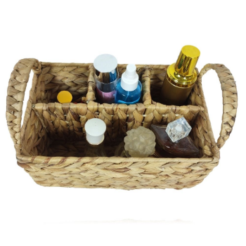 High Quality Hyacinth Basket with Black Wooden Handle Handmade Hyacinth Baskets handicraft from Vietnam Manufacturer 1