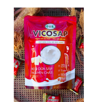 Macapuno Jelly Candy High Quality Lightly Fatly Coconut Delights Cocoa Coconut Candy Bag Made In Vietnam Manufacturer 4