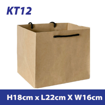 Kraft Paper Bag Flat Bottom Kraft Paper Bag Competitive Price Eco-Friendly Cosmetic Gift Bristol Customized Vietnam Manufacturer 1