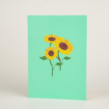 Mother Day Sunflower Card 3D Pop Up Unique Design Whole Creative Art Paper Best Choice Fast Delivery Customized From Vietnam 8