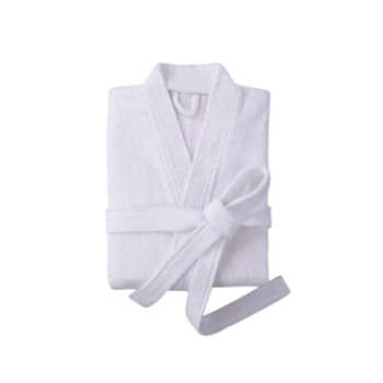 High Quality White Bathroom Coat Polyester Fiber Knitted Oem Service Pack In Box Made In Vietnam Chumy 6