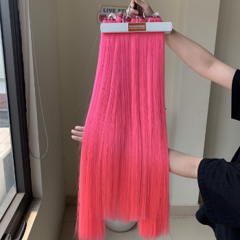 Machine Weft Pink color Hair Extensions Bulk Sale Virgin Hair Beauty Products For Women From Vietnam Manufacturer 3