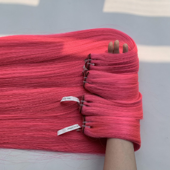 Machine Weft Pink color Hair Extensions Bulk Sale Virgin Hair Beauty Products For Women From Vietnam Manufacturer 4