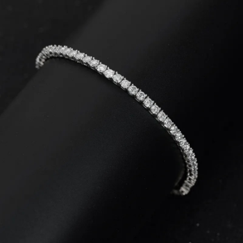 Luxury Unisex Tennis Chains Hip Hop Jewelry 10k Solid Gold VGEMS 3mm VVS Moissanite Tennis Bracelet From Vietnam Manufacturer 4