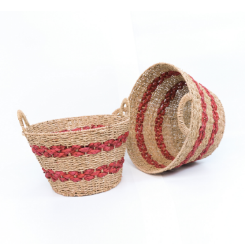 Storage basket with sea grass, water hyacinth, water hyacinth for living room, hotel 2