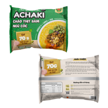 Best Choice Achaki Grounded meat with beans and vegetable instant porridge delicious Wholesale natural color using for baby made in Vietnam 3