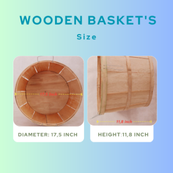 Wholesale Price Fruit Box Basket Wood Laundry Basket Storage Baskets Organizer Sustainable Eco-Friendly Material From Viet Nam 3