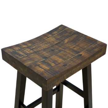 Wooden Counter Stool Rubber Wood Acacia Wood Destructive Coloration+ Black Modern Kitchen/ Dining 5-Layer Cartons From Vietnam 4