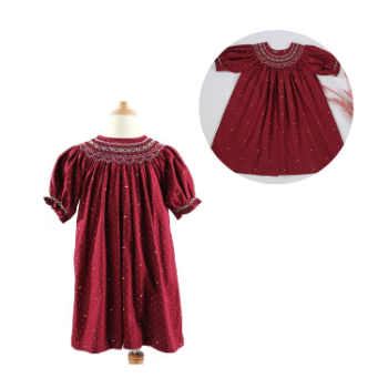 Hot Selling Smocked Dresses For Girls ODM And OEM For Baby Girl Short Sleeve ODM From Vietnam Manufacturer 5