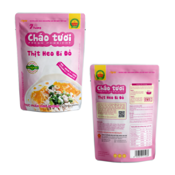 Pork & Squash Porridge Good Price Natural Color Ready To Eat ISO VIETGAP HACCP Packing In Bag Vietnam Manufacturer 3