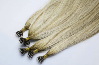 Nano Tip Human Hair Extensions Custom Service 100% Human Hair Virgin Remy Hair Machine Double Weft 6