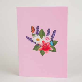 Mother Father Card 3D Flower Pop Up Luxury Item Whole Creative Offset Printing Best Choice Fast Delivery Customized Vietnam 2