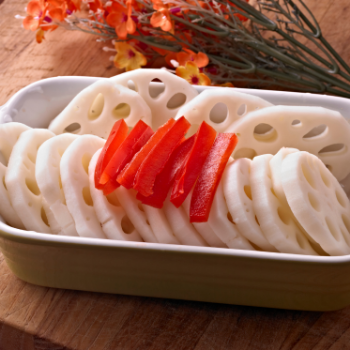 Delicious Top Selling Frozen Lotus Root IQF Sliced Shape November to February of next year Season 6