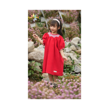 Smock Velvet Smock With Long Sleeves Good Quality High Grade Product Picnic Dress Lovely Pattern Packing In Carton Box 7