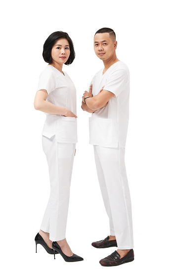 Hospital Uniforms Medical Scrubs Good price Set Stylish WRAP Stored in a Polybag Vietnam Manufacturer 6