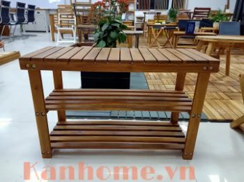 New ACACIA 2-TIER FOLDABLE SHOE RACKS BIG SIZE Best Quality Brand Supplier Wholesaler Vietnam 1