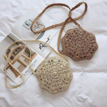 Vietnam Travel Beach Woven Handbag Woven Shoulder Bag Beach Bag Crochet Knit Purse for Women Girl 2024 7