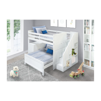 Bunk Bed Adult Twin Over Full Bed Wooden Hardwood For 2-3 People Modern For Sale Kids Bedroom Sets From Vietnam Manufacturer 5