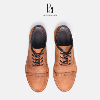 Hot Derby Dress Shoes High Quality Fashion Oxford Office B21 Shoe Maker Men Custom Lace Up Brogue From Vietnam Manufacturer 2