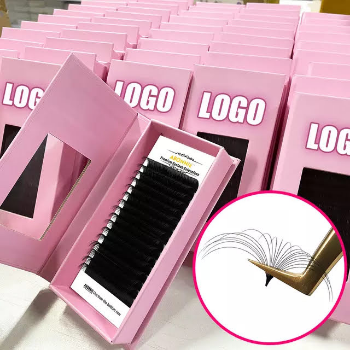 Silk Faux Mink False Lashes Synthetic Individual Eyelash Extension New Soft OEM Private Label Custom Packaging 3D Black Sexy Box 3