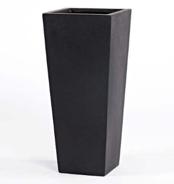 Decorative Matt Grey Indoor & Outdoor Tall Square Taper UV Glossy Flower Pots & Planters 5