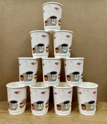 Paper Cups Double Wall 8oz/ 270ml Disposable Paper Cup Hot Selling Recyclable Customized Packing Size & Logo Carton Box Bulk 2