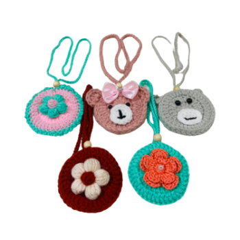 Woolen Circle Bag Handmade Bags Good Quality Competitive Price Crochet Bags Handmade Handbag Women Lovely Pattern 4