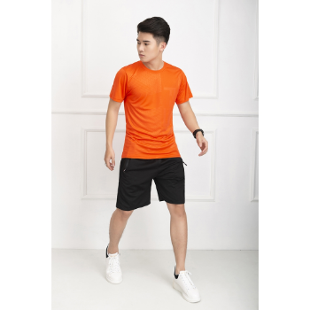 Custom Wholesale Designer Plain Men's Cotton Branded Sports T-shirts Gym Fitness short sleeve tee shirts from Vietnam 5