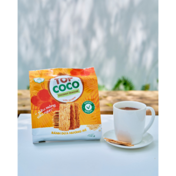 Hot item TOPCOCO Coconut Cracker with Sesame 150g 1