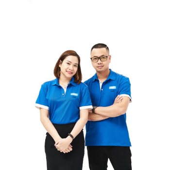 Made In Vietnam Number One Sao Mai Unisex Polo Shirts drop shoulder Quick Dry Performance Short Sleeve Work Polo Shirts