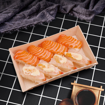 Trapezoidal Box Good Price Wood Wood Bento Box With Clear Window Take Out Food Sushi Takpak Brand Customized Logo From China 6