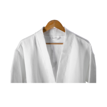 High Quality White Bathroom Coat Polyester Fiber Knitted Oem Service Pack In Box Made In Vietnam Chumy 3