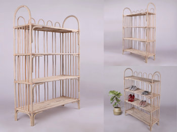 Rattan products Shoe Cabinet Smart shelves, widely used indoor furniture. Customers can request to see more product models 3