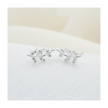 925 Sterling Silver Fine Jewelry Flower Shape Cubic Zirconia Stud Earrings Tiny Elegant Earrings for Girl Woman