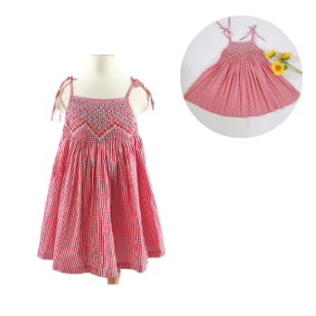 Good Quality Girls Kids Clothing Hand Smocked For Baby Girl Short Sleeve Top Selling Product Made In Vietnam Manufacturer 2