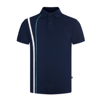 Polyester Spandex Regular-Fit Polo Shirt with Contrast Corded Piping Lines Down Front Men Polo Shirts New Arrival Shirts For Men 2