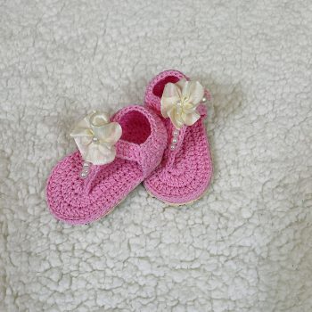 Crochet Shoes Baby Strap Flip Flops Good Quality Hot Selling For Kids Fancy Pattern Packing In Poly Bag From Vietnam Manufacturer 7