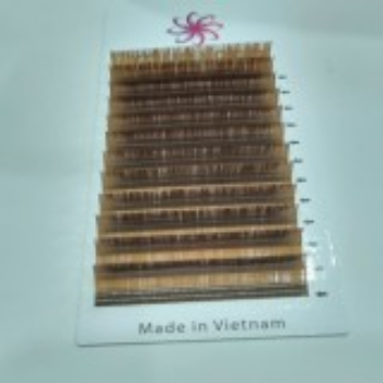 Fast Delivery BROWN Color Tray Eyelashes No Irritation Using For Beauty Service Customized Packaging Vietnam Manufacturer  2