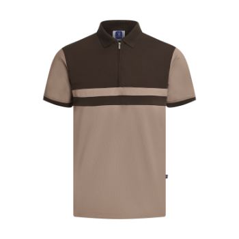 Polyester Spandex Regular-Fit Polo Shirt with Zip Placket Contrast Color Men Polo Shirts New Arrival Shirts For Men 3