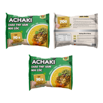 Achaki Grounded meat with beans and vegetable instant porridge delicious Wholesale natural color using for baby made in Vietnam 5