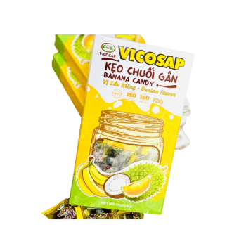 Durian Banana Candy Good Price Box 200g Chewy Soft Candy Bag Made In Vietnam Manufacturer
